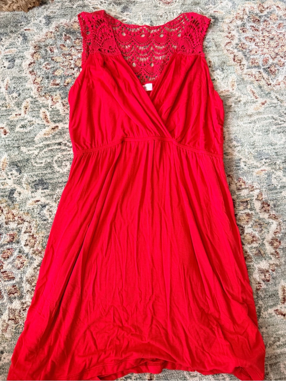 Motherhood Maternity Bright Red Sleeveless Tunic